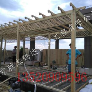 順義花園設計制作防腐木花架
